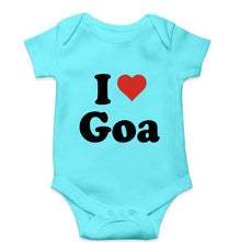 Load image into Gallery viewer, I Love Goa Kids Romper For Baby Boy/Girl-0-5 Months(18 Inches)-Sky Blue-Ektarfa.online
