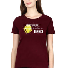 Load image into Gallery viewer, Tennis T-Shirt for Women-Maroon-Ektarfa.online
