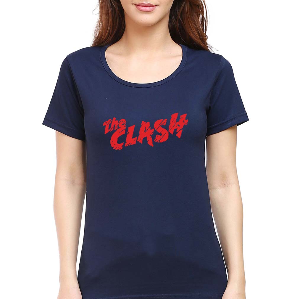 The Clash T-Shirt for Women-Navy Blue-Ektarfa.online