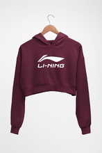 Load image into Gallery viewer, Li-Ning Crop HOODIE FOR WOMEN-Maroon-Ektarfa.online
