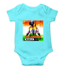 Load image into Gallery viewer, Battlegrounds Mobile India (BGMI) Kids Romper For Baby Boy/Girl-0-5 Months(18 Inches)-Skyblue-Ektarfa.online
