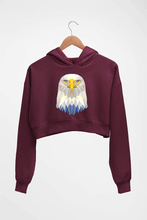 Load image into Gallery viewer, Eagle Crop HOODIE FOR WOMEN-Maroon-Ektarfa.online
