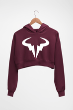 Load image into Gallery viewer, Rafael Nadal (RAFA) Crop HOODIE FOR WOMEN-Maroon-Ektarfa.online
