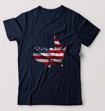 Load image into Gallery viewer, USA America T-Shirt for Men-Navy Blue-Ektarfa.online
