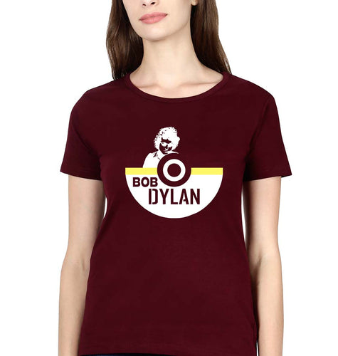 Bob Dylan T-Shirt for Women-Maroon-Ektarfa.online