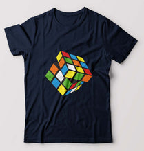 Load image into Gallery viewer, Rubik&#39;s Cube T-Shirt for Men-Navy Blue-Ektarfa.online
