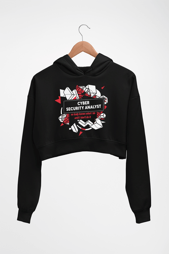 Cyber Security Crop HOODIE FOR WOMEN-Black-Ektarfa.online