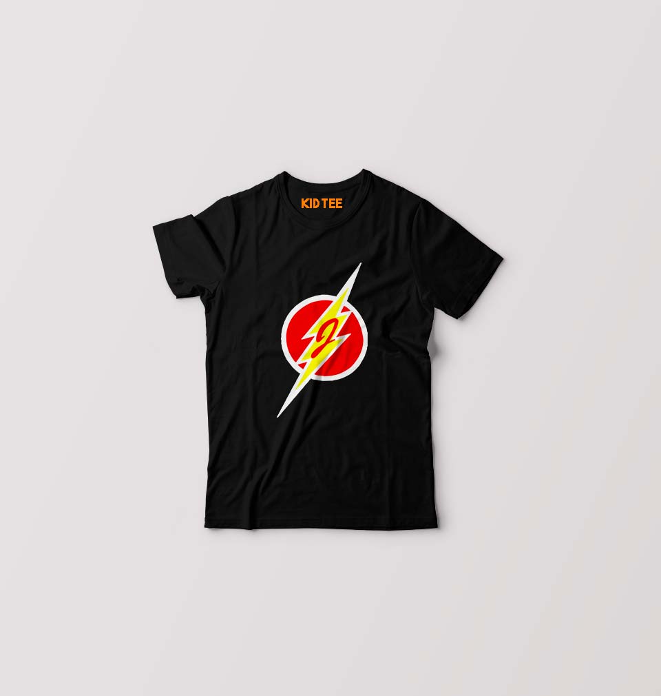 Junior Flash Kids T-Shirt for Boy/Girl-Black-Ektarfa.online