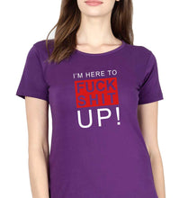 Load image into Gallery viewer, Fuck T-Shirt for Women-Purple-Ektarfa.online
