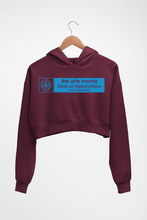 Load image into Gallery viewer, Bank of Maharashtra Crop HOODIE FOR WOMEN-Maroon-Ektarfa.online

