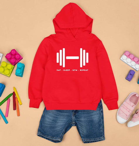 Gym Kids Hoodie for Boy/Girl-RED-Ektarfa.online