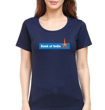 Load image into Gallery viewer, Bank of India T-Shirt for Women-Navy Blue-Ektarfa.online
