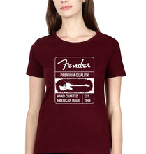 Load image into Gallery viewer, Fender T-Shirt for Women-Maroon-Ektarfa.online
