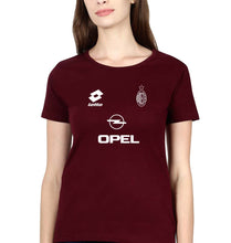 Load image into Gallery viewer, A.C. Milan Football T-Shirt for Women-Coffee Brown-Ektarfa.online
