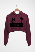 Load image into Gallery viewer, Rum Funny Crop HOODIE FOR WOMEN-Maroon-Ektarfa.online
