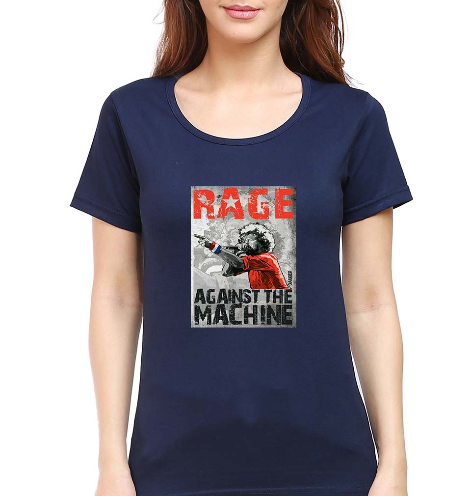 Rage Against The Machine T-Shirt for Women-Navy Blue-Ektarfa.online