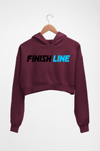 Load image into Gallery viewer, Finish Line Crop HOODIE FOR WOMEN-Maroon-Ektarfa.online
