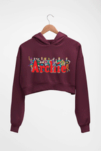 Load image into Gallery viewer, Archie Crop HOODIE FOR WOMEN-Maroon-Ektarfa.online
