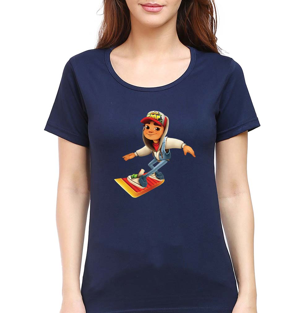 Subway Surfers T-Shirt for Women-Navy Blue-Ektarfa.online