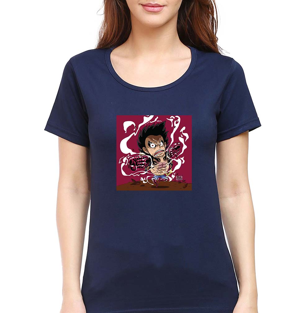 Monkey D. Luffy T-Shirt for Women-Navy Blue-Ektarfa.online