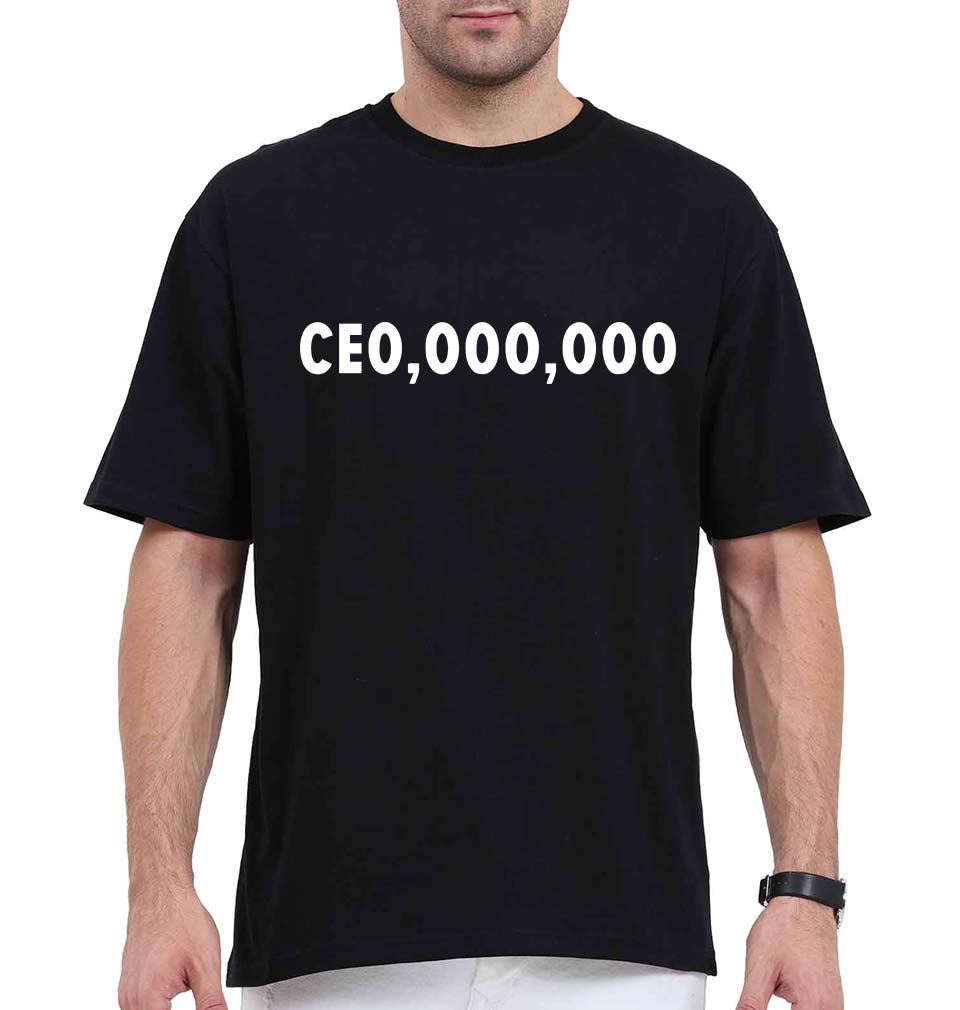 CEO Oversized T-Shirt for Men-Black-Ektarfa.online