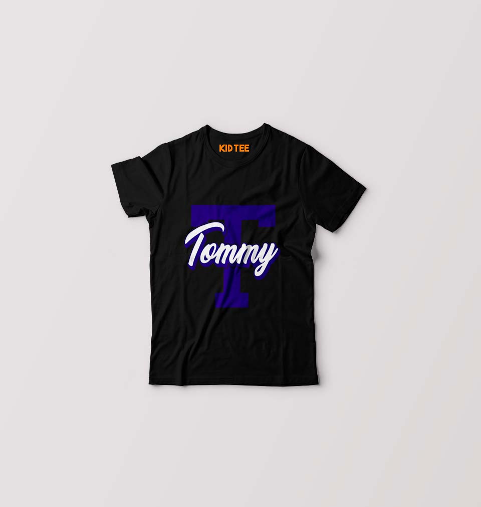 Varsity Tommy T-Shirt for Boy/Girl-Black-Ektarfa.online