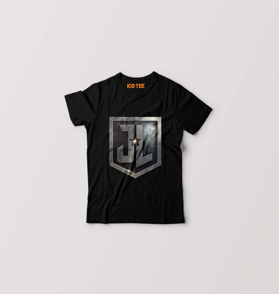 Justice League Kids T-Shirt for Boy/Girl-Black-Ektarfa.online