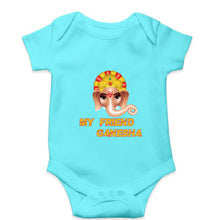 Load image into Gallery viewer, Ganpati JI(Ganesh) Kids Romper For Baby Boy/Girl-0-5 Months(18 Inches)-Sky Blue-Ektarfa.online
