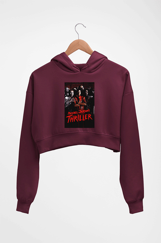 Thriller Crop HOODIE FOR WOMEN-Maroon-Ektarfa.online