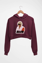 Load image into Gallery viewer, Igor Crop HOODIE FOR WOMEN-Maroon-Ektarfa.online
