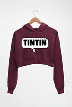 Load image into Gallery viewer, Tintin Crop HOODIE FOR WOMEN-Maroon-Ektarfa.online
