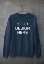 Load image into Gallery viewer, Customized-Custom-Personalized Unisex Sweatshirt for Men/Women-S(40 Inches)-Navy Blue-Ektarfa.co.in

