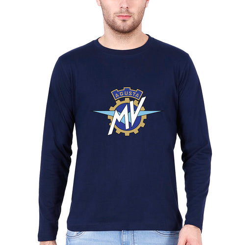 MV Agusta Full Sleeves T-Shirt for Men-Navy Blue-Ektarfa.online