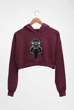 Load image into Gallery viewer, Biker Crop HOODIE FOR WOMEN-Maroon-Ektarfa.online
