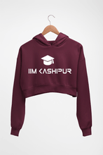 Load image into Gallery viewer, IIM Kashipur Crop HOODIE FOR WOMEN-Maroon-Ektarfa.online
