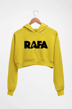 Load image into Gallery viewer, Rafael Nadal (RAFA) Crop HOODIE FOR WOMEN-Mustard Yellow-Ektarfa.online
