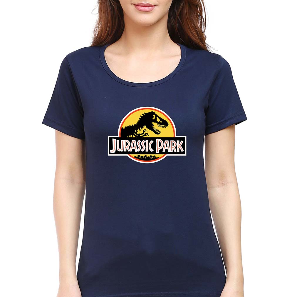 Jurassic Park T-Shirt for Women-Navy Blue-Ektarfa.online