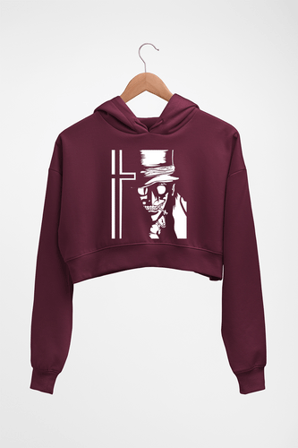 Alucard Crop HOODIE FOR WOMEN-Maroon-Ektarfa.online