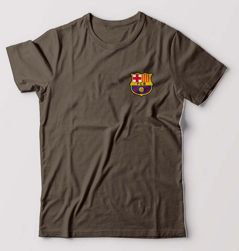 Barcelona Logo T-Shirt for Men-Olive Green-Ektarfa.online