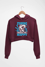 Load image into Gallery viewer, Fishing Crop HOODIE FOR WOMEN-Maroon-Ektarfa.online
