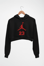 Load image into Gallery viewer, Michael Jordan Crop HOODIE FOR WOMEN-Black-Ektarfa.online
