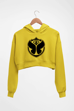 Load image into Gallery viewer, Tomorrowland Crop HOODIE FOR WOMEN-Mustard Yellow-Ektarfa.online
