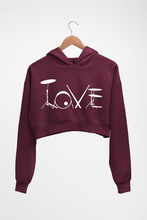 Load image into Gallery viewer, Love Drum Crop HOODIE FOR WOMEN-Maroon-Ektarfa.online

