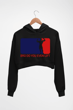 Load image into Gallery viewer, Gym Funny Crop HOODIE FOR WOMEN-Black-Ektarfa.online
