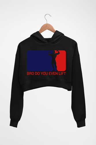 Gym Funny Crop HOODIE FOR WOMEN-Black-Ektarfa.online