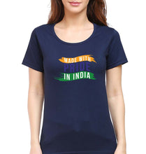 Load image into Gallery viewer, Made in India T-Shirt for Women-Navy Blue-Ektarfa.online
