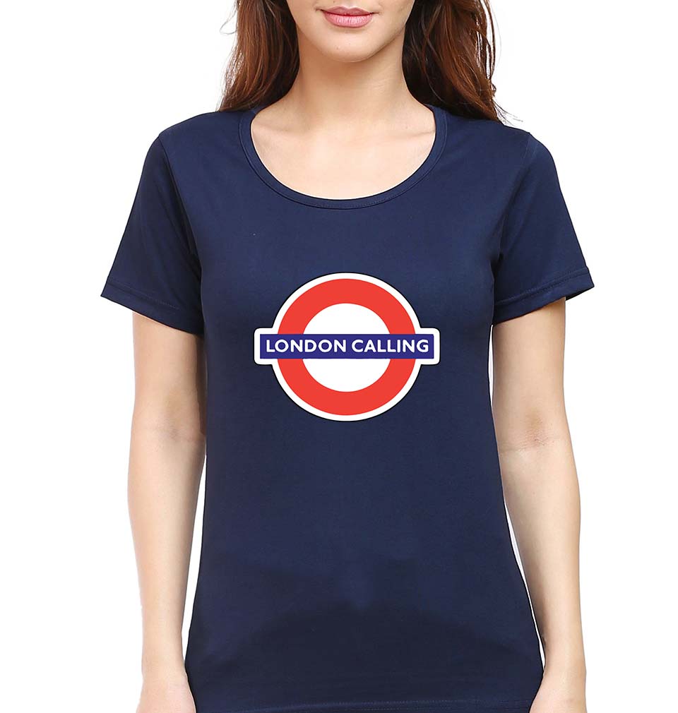 London Calling T-Shirt for Women-Navy Blue-Ektarfa.online