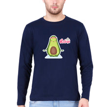 Load image into Gallery viewer, Avocado Relax Full Sleeves T-Shirt for Men-Navy Blue-Ektarfa.online
