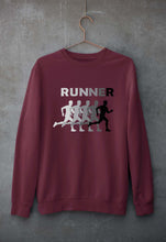 Load image into Gallery viewer, Runner Running Unisex Sweatshirt for Men/Women-Maroon-Ektarfa.online
