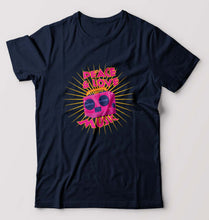 Load image into Gallery viewer, Psychedelic Music Peace Love T-Shirt for Men-Navy Blue-Ektarfa.online
